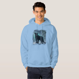 Schwarzer Schneepanther • Traumhafter Winterwald-L Hoodie