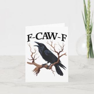 Schwarzer Schnitt, F-caw-f Funny Black Bird Karte