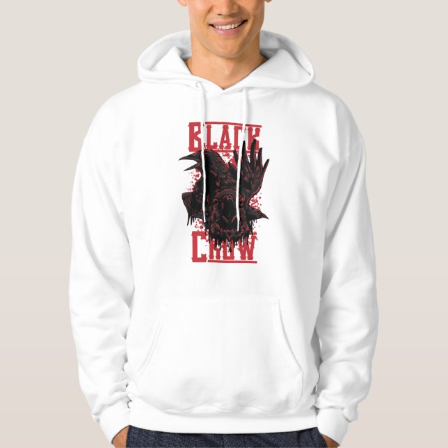 Schwarzer Schnitt Hoodie (Vorderseite)