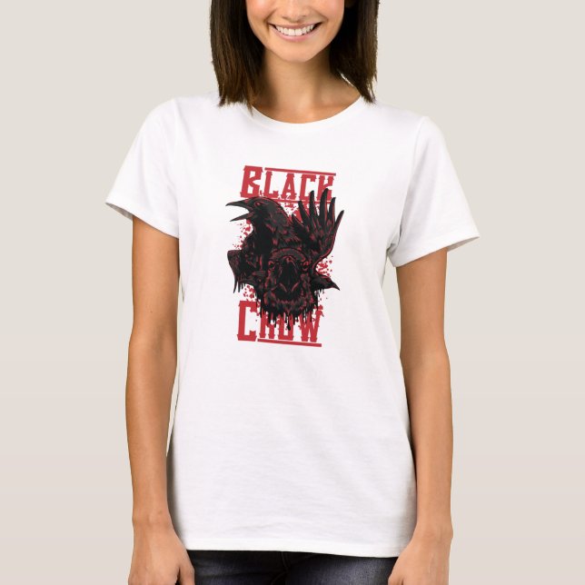 Schwarzer Schnitt T-Shirt (Vorderseite)