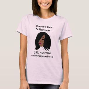 Schwarzer Schönheits-Salon-T - Shirt -