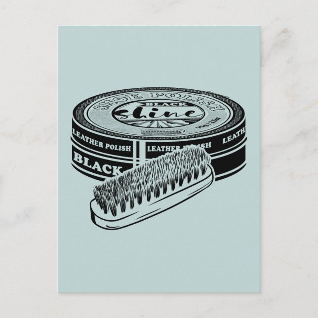 Schwarzer Schuhpolster Postkarte (Vorderseite)