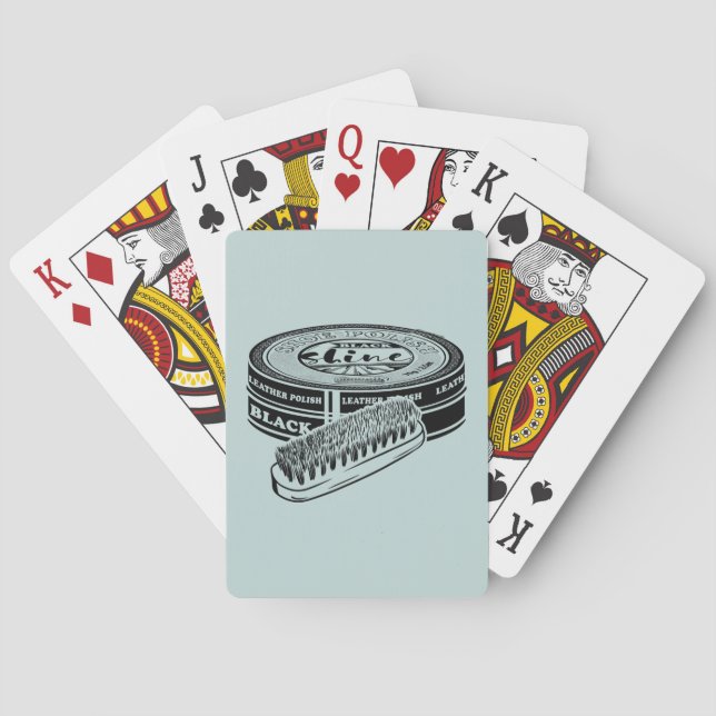 Schwarzer Schuhpolster Spielkarten (Rückseite)