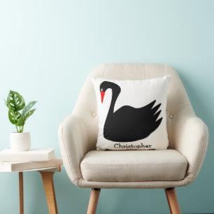 Schwarzer Schwan Design Individuell Kissen