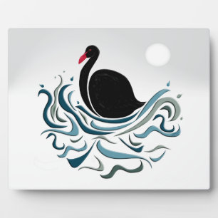 Schwarzer Schwan Fotoplatte