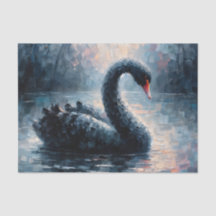 Schwarzer Schwan Schwimmende Malerei