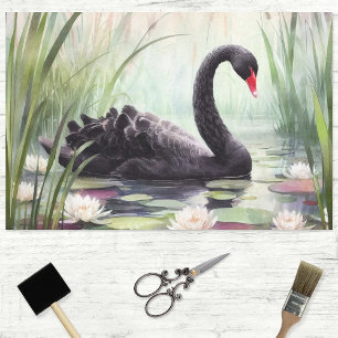 Schwarzer Schwanz-Decoupage-Floß Seidenpapier