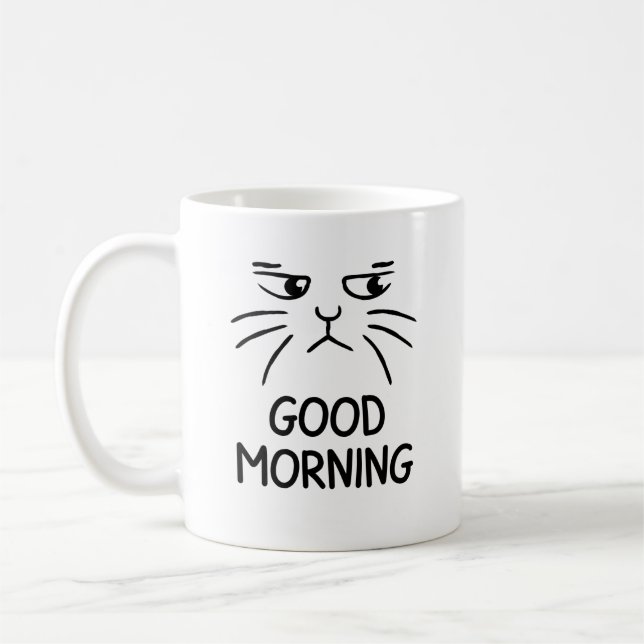 Schwarzer, seltsamer Katzenliebhaber Kaffeetasse (Links)