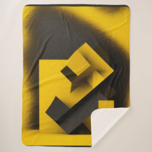 Schwarzer Senf Sherpa Blanket Sherpadecke