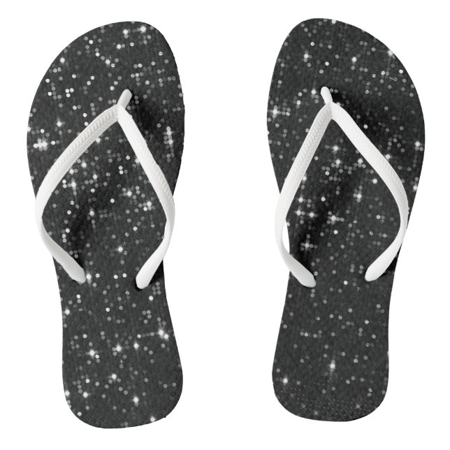 Schwarzer Sequenzeffekt Flip Flops (Fußbett)