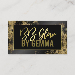Schwarzer Shine-Goldfolie BB Glow Treatment Visitenkarte
