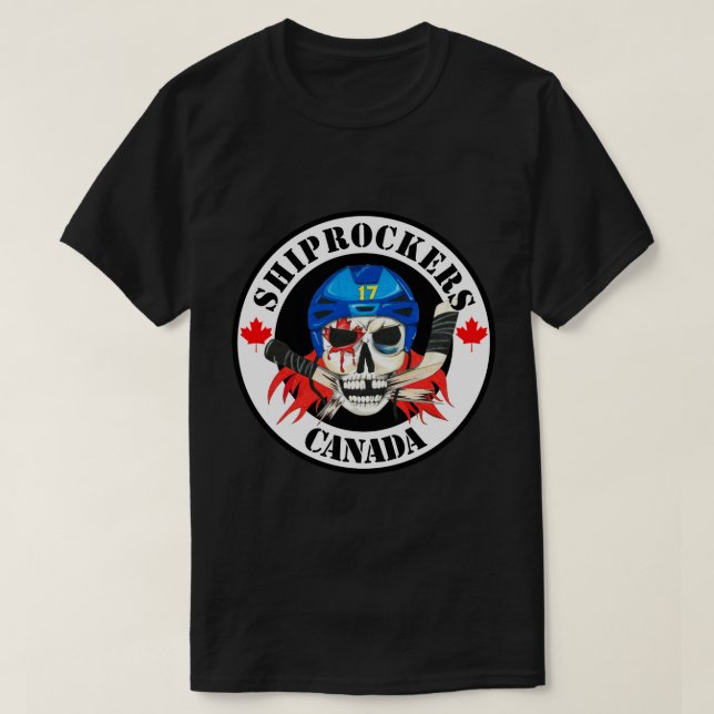 Schwarzer Shiprockers Kanada T - Shirt (Design vorne)