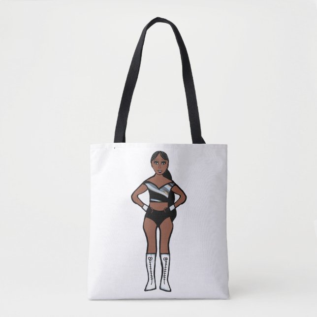 Schwarzer Silber Tänzer #1 Tasche (Vorderseite)