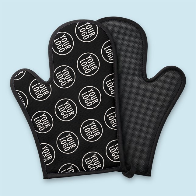 Schwarzer Silikon Oven Mitt mit individuellem Logo Ofenhandschuh (MISOOK Black Oven Mitt with Logo Pattern)