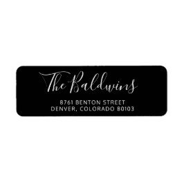 Schwarzer Skriptname Moderne Rücksendeadresse