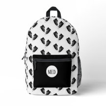 Schwarzer Sneaker Design Druck Sticken Rucksack