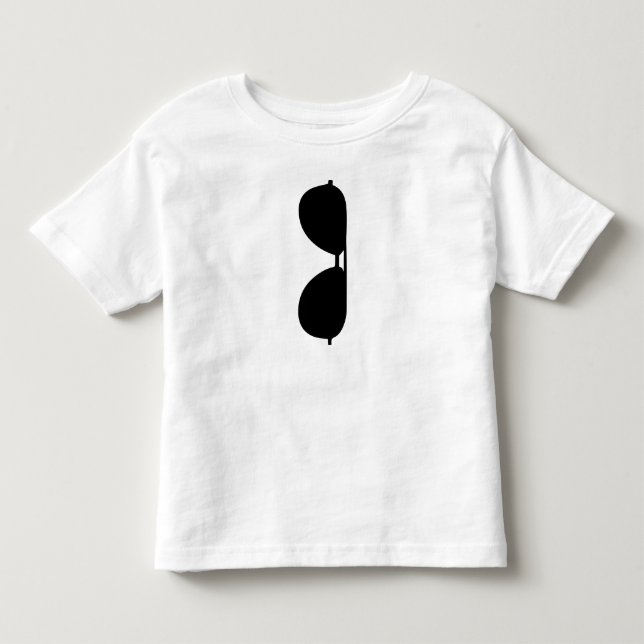 Schwarzer Sonnenbrillenavigator-Brillenjunge Kleinkind T-shirt (Vorderseite)