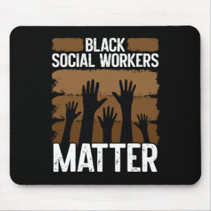 Schwarzer Sozialarbeiter Afroamerikanische Schwarz Mousepad