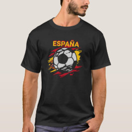 Schwarzer Spanien T - Shirt. 06 T-Shirt