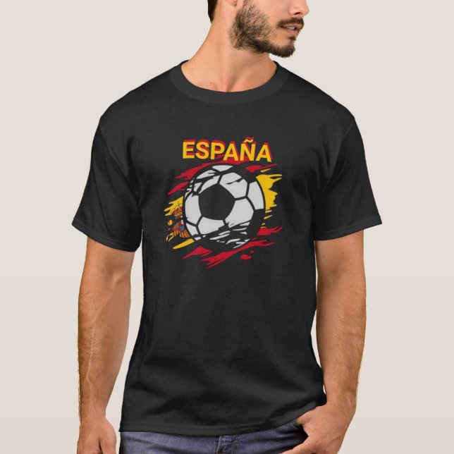 Schwarzer Spanien T - Shirt. 06 T-Shirt (Vorderseite)