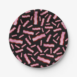 Schwarzer Speck Pappteller