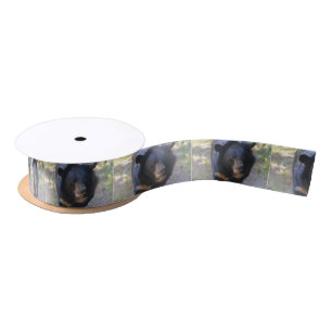 Schwarzer Spectacled Bär Satinband