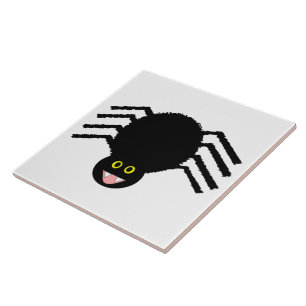 Schwarzer Spider Fliese