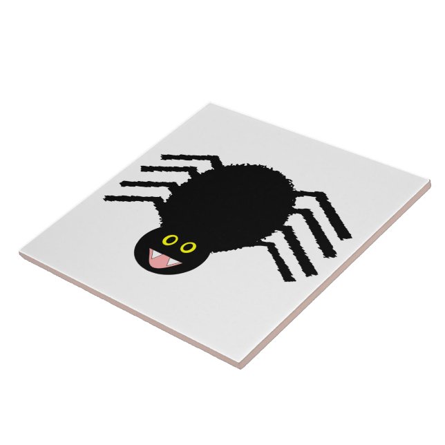 Schwarzer Spider Fliese (Seite)
