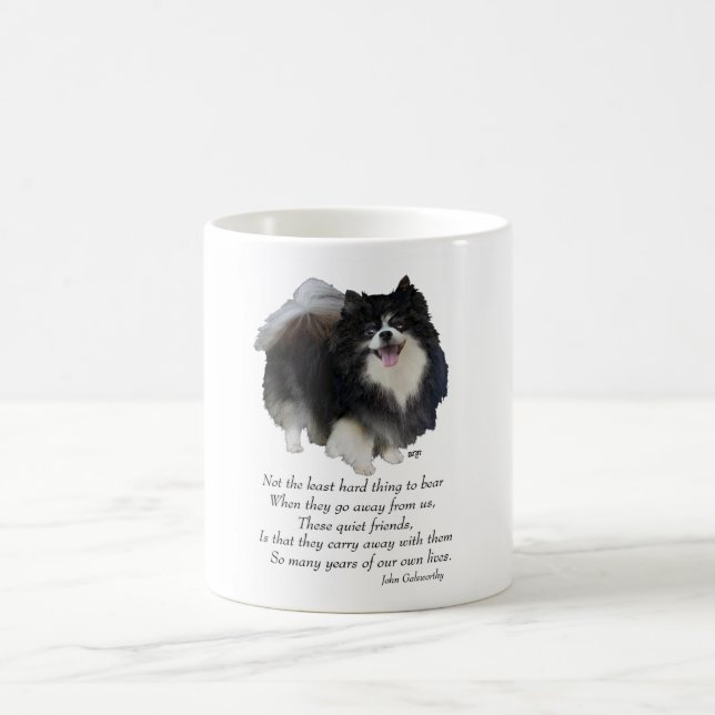 Schwarzer Spitz Keepake Kaffeetasse (Mittel)