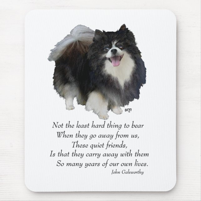 Schwarzer Spitz Keepake Mousepad (Vorne)