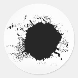 Schwarzer Spot Runder Aufkleber
