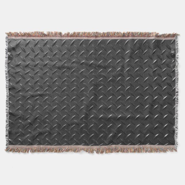 Schwarzer Stahl, metallische Struktur. Decke (Vorderseite)