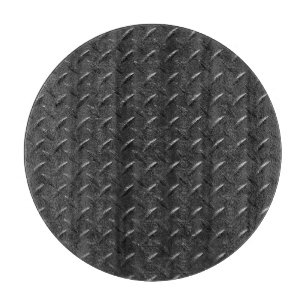 Schwarzer Stahl, metallische Struktur. Schneidebrett