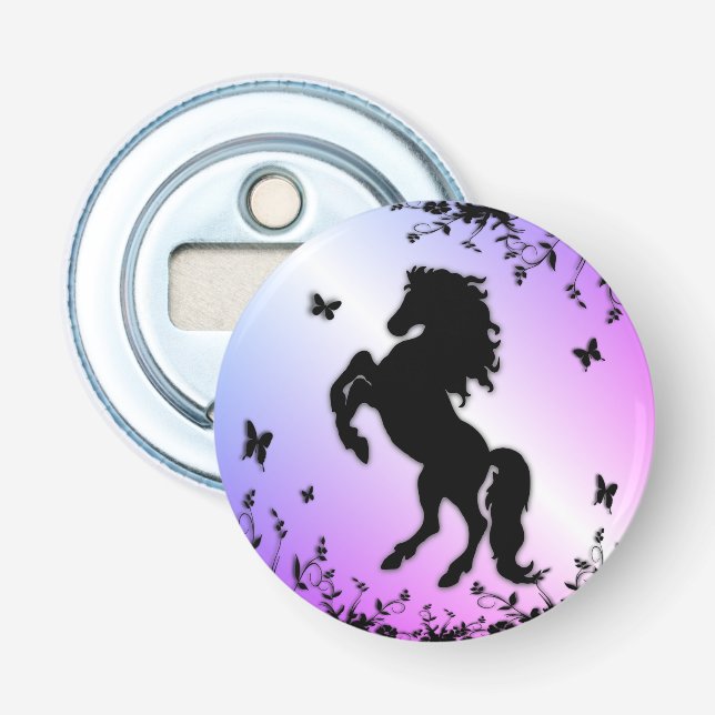 Schwarzer Stallion Flaschenöffner (Vorderseite)