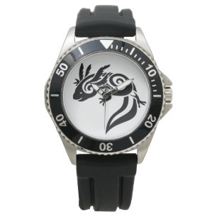 Schwarzer Stammes- Axolotl-MexikanerSalamander Armbanduhr