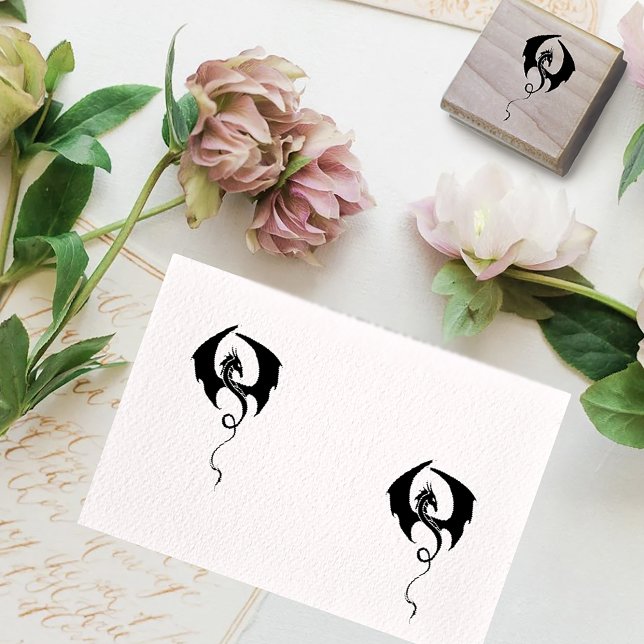 Schwarzer Stammesdrache Gummistempel (Von Creator hochgeladen)