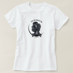 Schwarzer Standardpudel IAAM T-Shirt