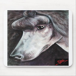 Schwarzer Standardpudel Mousepad