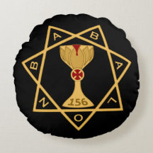 Schwarzer Star des Babalon Gold Logokissens