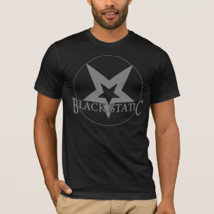 Schwarzer statischer Stern-Logo-T - Shirt