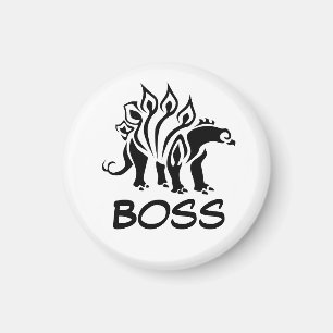 Schwarzer Stegosaurus Spiked Dinosaurier Magnet