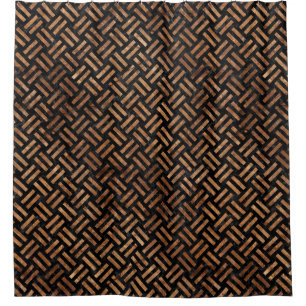 SCHWARZER STEIN DES MARMOR-WOVEN2 U. BROWNS DUSCHVORHANG
