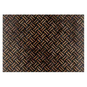 SCHWARZER STEIN DES MARMOR-WOVEN2 U. BROWNS SCHNEIDEBRETT