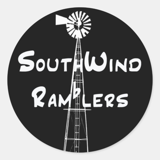 Schwarzer Sticker Weißer Horizontaltext (Vorderseite)