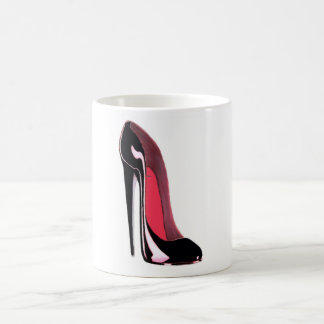 Schwarzer Stilett-Schuh Kaffeetasse