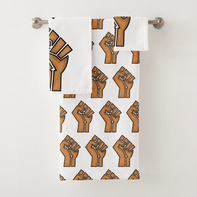 Schwarzer Stolz erste Einheit Geschichte Afrikanis Badhandtuch Set (Insitu)