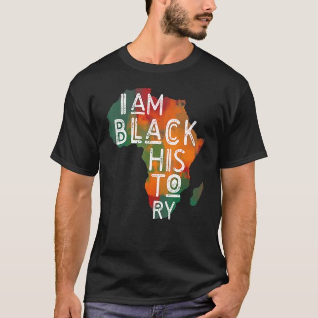 Schwarzer Stolz Ich bin schwarze Geschichte Afrika T-Shirt (Vorderseite)