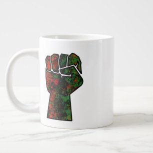 Schwarzer Stolz Rot-Grün-Pfanne afrikanische Flagg Jumbo-Tasse