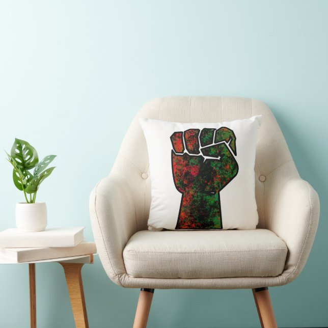 Schwarzer Stolz Rot-Grün-Pfanne afrikanische Flagg Kissen (Stuhl )