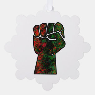 Schwarzer Stolz Rot-Grün-Pfanne afrikanische Flagg Ornament Karte